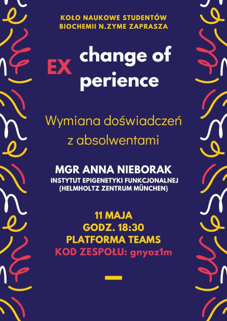 Exchange of experience spotkanie 1 Mgr Anna Nieborak plakat 